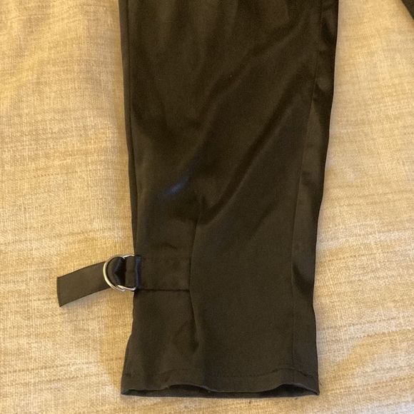 Habitual Kids Girls Black Satin Joggers with Gathered Waist and Belted Cuff. - Picture 3 of 6